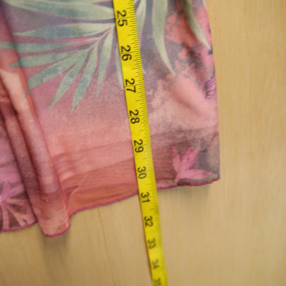 One World Live and Let Live Tropical Floral Mesh Tunic Top Pink Purple 3X NEW - Picture 5 of 8